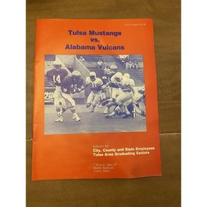 AFA American Football Program Tulsa Mustangs VS Alabama Vulcans